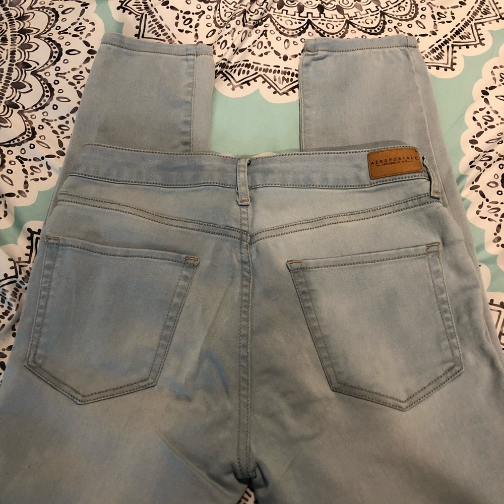 Light wash high waisted jegging